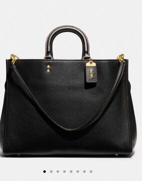 Authentic COACH Women’s Black Leather Rouge 39- Pebbled Leather